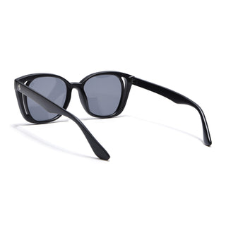 Eyejack Matt Black Round Sunglasses for Women (5082CL1220)