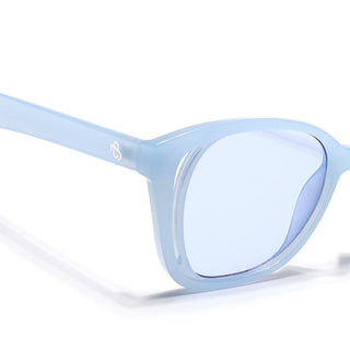 Eyejack Blue Round Sunglasses for Women (5082CL1221)