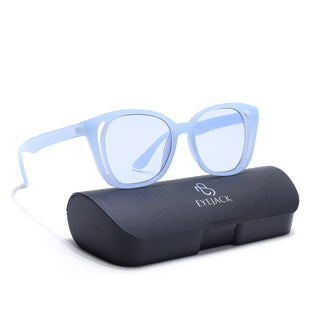 Eyejack Blue Round Sunglasses for Women (5082CL1221)