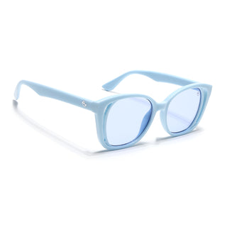 Eyejack Sky Blue Round Sunglasses for Women (5082CL1222)