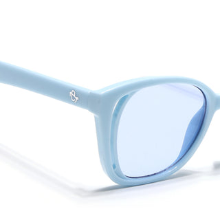 Eyejack Sky Blue Round Sunglasses for Women (5082CL1222)