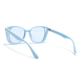 Eyejack Sky Blue Round Sunglasses for Women (5082CL1222)