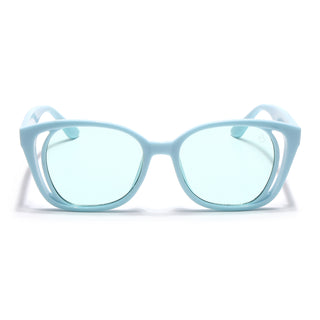 Eyejack Sea Blue Round Sunglasses for Women (5082CL1224)