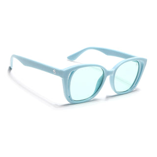 Eyejack Sea Blue Round Sunglasses for Women (5082CL1224)