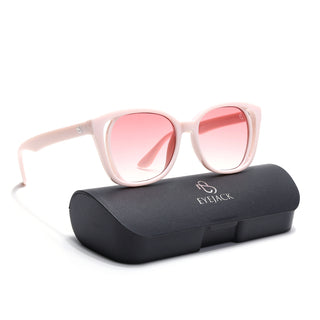 Eyejack Light Pink Round Sunglasses for Women (5082CL1226)