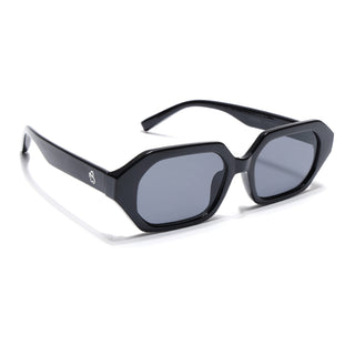 Eyejack Black Square Sunglasses for Men & Women (5088CL1254)