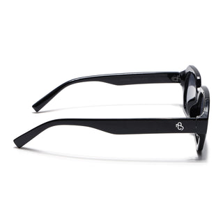 Eyejack Black Square Sunglasses for Men & Women (5088CL1254)