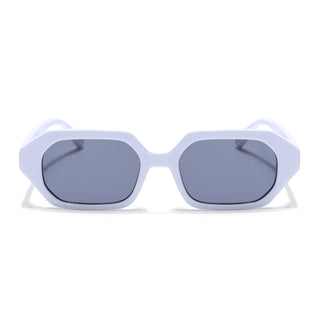 Eyejack White Square Sunglasses for Men & Women (5088CL1255)