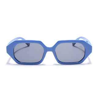 Eyejack Blue Square Sunglasses for Men & Women (5088CL1256)