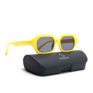 Eyejack Yellow Square Sunglasses for Men & Women (5088CL1257)