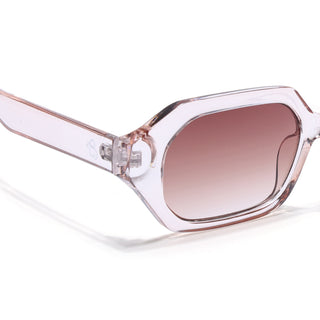 Eyejack Light Pink Square Sunglasses for Men & Women (5088CL1259)