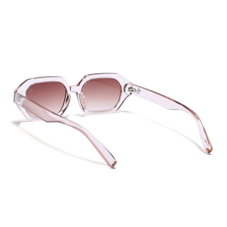 Eyejack Light Pink Square Sunglasses for Men & Women (5088CL1259)