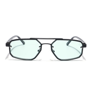 Eyejack Black Rectangle Sunglasses for Men & Women (5229CL856)