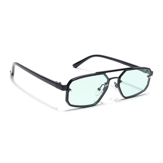 Eyejack Black Rectangle Sunglasses for Men & Women (5229CL856)