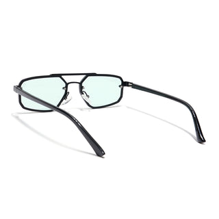 Eyejack Black Rectangle Sunglasses for Men & Women (5229CL856)