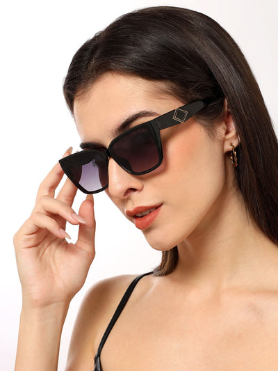 Eyejack Shine Black Cateye Sunglasses for Women (5447CL1196)