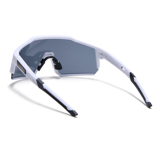 Eyejack White Wrap Around Sunglasses for Men & Women (5542CL1293)