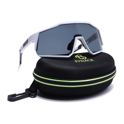 Eyejack White Wrap Around Sunglasses for Men & Women (5542CL1293)