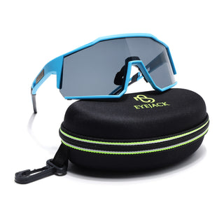 Eyejack Blue Wrap Around Sunglasses for Men & Women (5542CL1294)