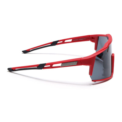 Eyejack Red Wrap Around Sunglasses for Men & Women (5542CL1295)