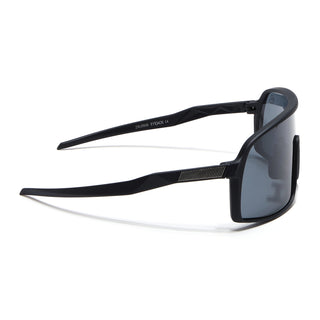 Eyejack Black Wrap Around Sunglasses for Men & Women (5606CL1297)