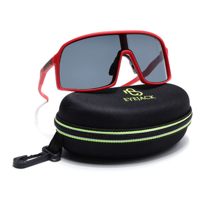 Eyejack Red Wrap Around Sunglasses for Men & Women (5606CL1300)