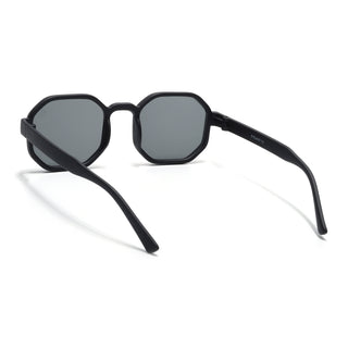 Eyejack Black Hexagonal Sunglasses for Men & Women (5611CL1038)