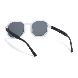 Eyejack Grey Hexagonal Sunglasses for Men & Women (5611CL1040)