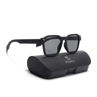 Eyejack Black Square Sunglasses for Men & Women (5668CL1044)