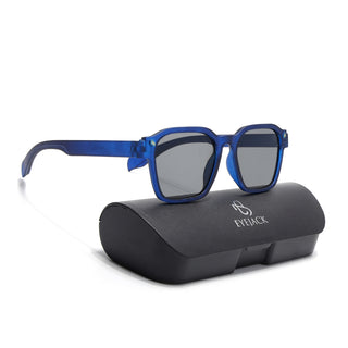 Eyejack Blue Square Sunglasses for Men & Women (5668CL1045)