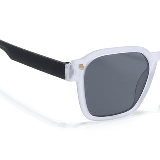 Eyejack Grey Square Sunglasses for Men & Women (5668CL1046)