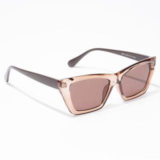 Eyejack Cateye Sunglasses for Women (Brown Lens | Light Brown Frame - 58017CL544-C3)