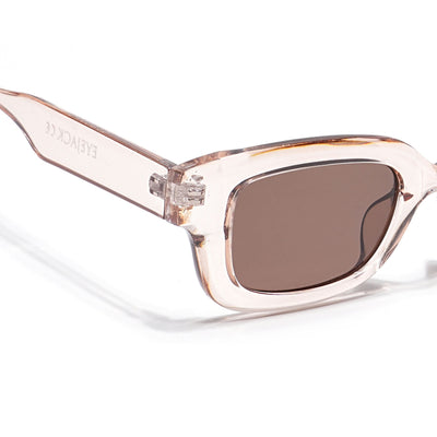 Eyejack Brown & Transparent wayfarer Sunglasses for Men & Women (58027CL895)