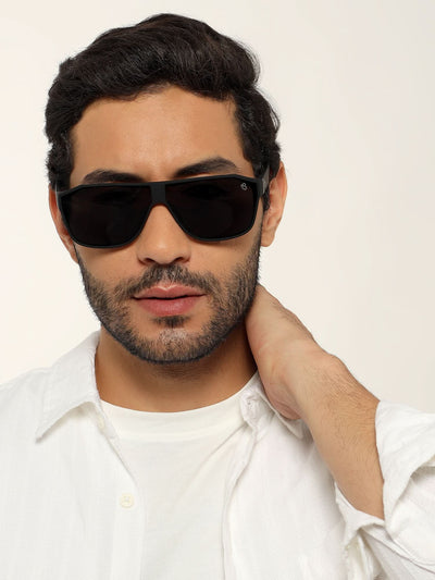 Eyejack Black Wayfarer Polarized Sunglasses for Men & Women (6023PCL1244)