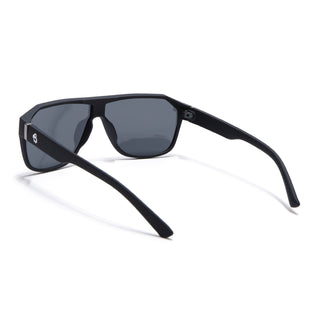 Eyejack Black Oversize Polarized Sunglasses for Men & Women (6023PCL1244)