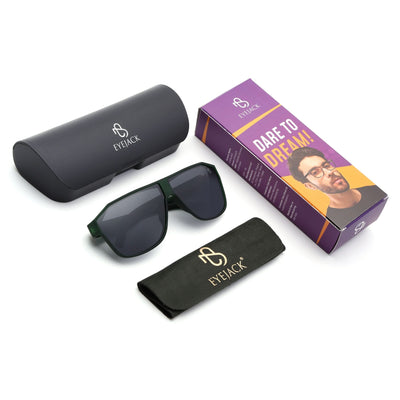 Eyejack Green Wayfarer Polarized Sunglasses for Men & Women (6023PCL1247)