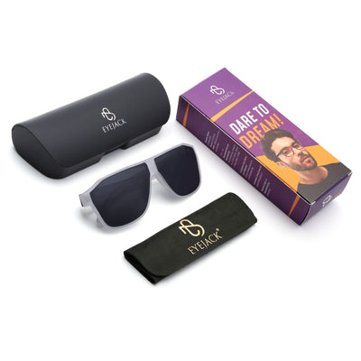 Eyejack Transparent Wayfarer Polarized Sunglasses for Men & Women (6023PCL1248)