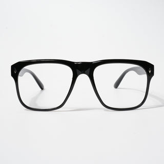 EyeJack Bell Bottom Shine Black Square Eyeglasses for Men & Women (62201CL360-C2)