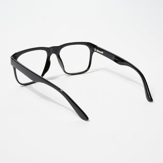 EyeJack Bell Bottom Shine Black Square Eyeglasses for Men & Women (62201CL360-C2)