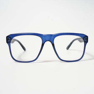 EyeJack Bell Bottom Matt Blue Square Eyeglasses for Men & Women (62201CL365-C7)