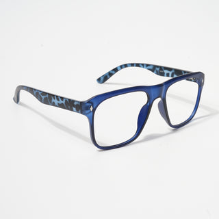 EyeJack Bell Bottom Matt Blue Square Eyeglasses for Men & Women (62201CL365-C7)