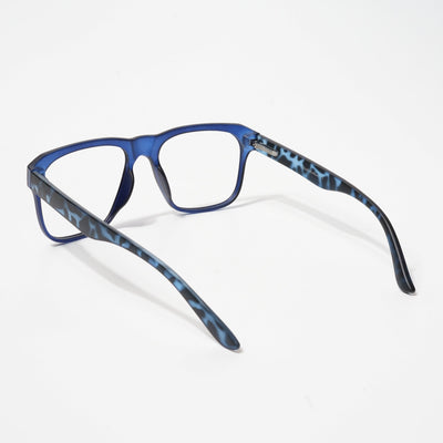 EyeJack Bell Bottom Matt Blue Square Eyeglasses for Men & Women (62201CL365-C7)