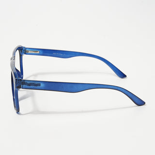 EyeJack Bell Bottom Shine Blue Square Eyeglasses for Men & Women (62201CL366-C8)