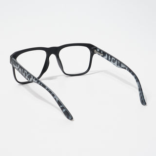 EyeJack Bell Bottom Matt Black Square Eyeglasses for Men & Women (62201CL449-C10)