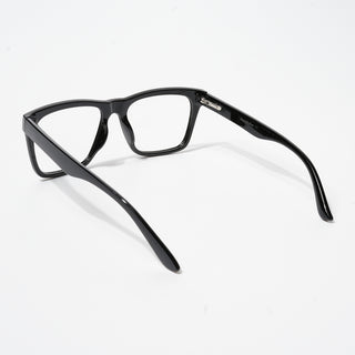 EyeJack Bell Bottom Shine Black Square Eyeglasses for Men & Women (62202CL369-C2)