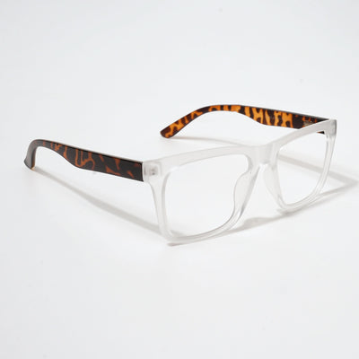 EyeJack Bell Bottom Matt Transparent Square Eyeglasses for Men & Women (62202CL373-C6)