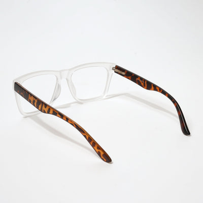 EyeJack Bell Bottom Matt Transparent Square Eyeglasses for Men & Women (62202CL373-C6)