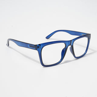 EyeJack Bell Bottom Shine Blue Square Eyeglasses for Men & Women (62202CL375-C8)