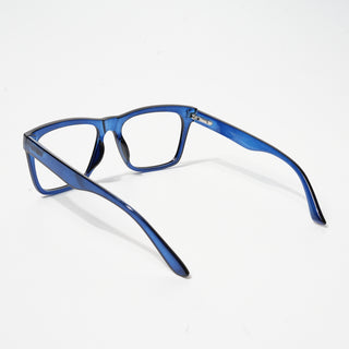 EyeJack Bell Bottom Shine Blue Square Eyeglasses for Men & Women (62202CL375-C8)