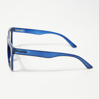 EyeJack Bell Bottom Shine Blue Square Eyeglasses for Men & Women (62202CL375-C8)